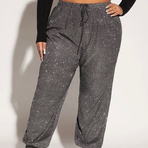 Glitter Drawstring Waist Jogger NWT